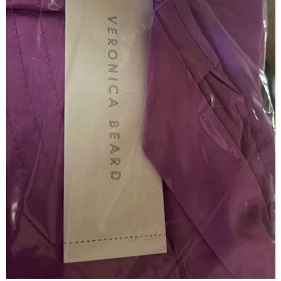 Veronica Beard Beilla Ruffle A Line Dress Vivid Orchid size 6 - Picture 8 of 9